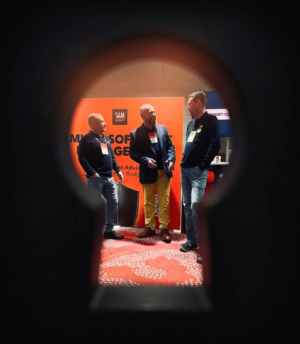 Professionals discussing Microsoft audit strategy